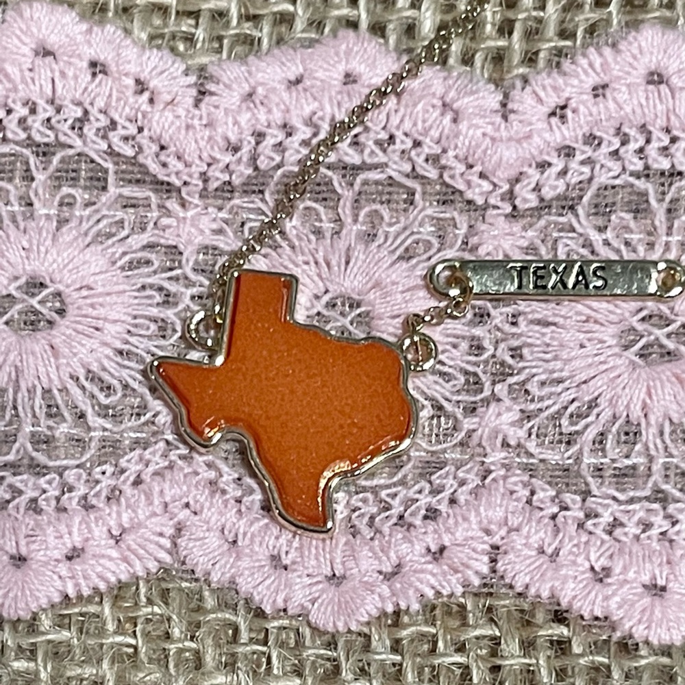 Orange Druzy Texas Necklace